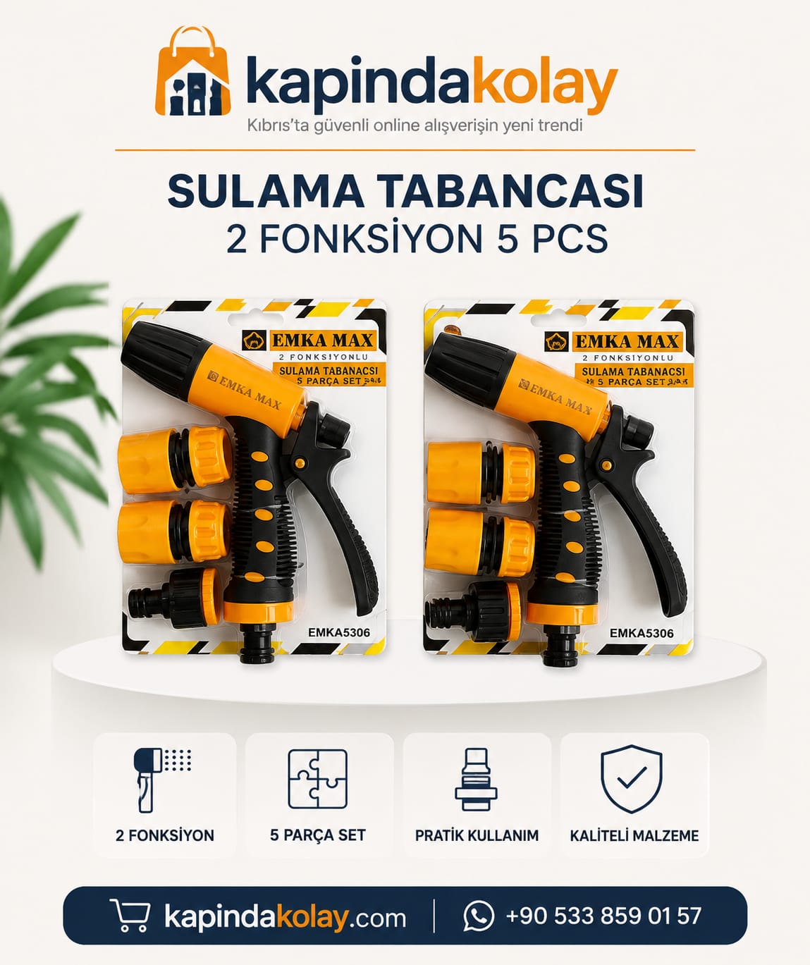  Sulama Tabancası 2 Fonksiyonlu 5 PCS